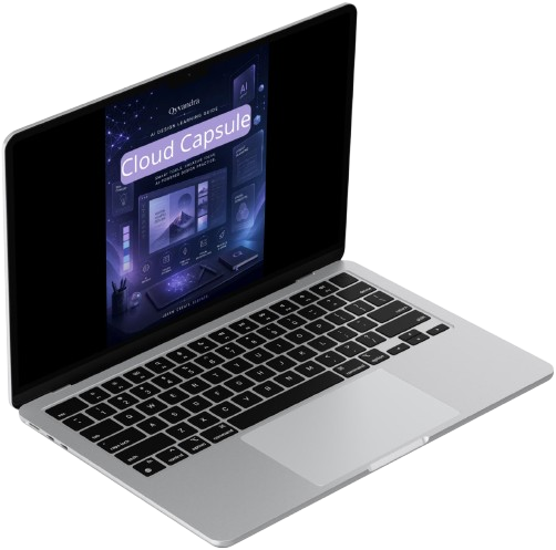 Laptop with a cloud-based application on the screen
