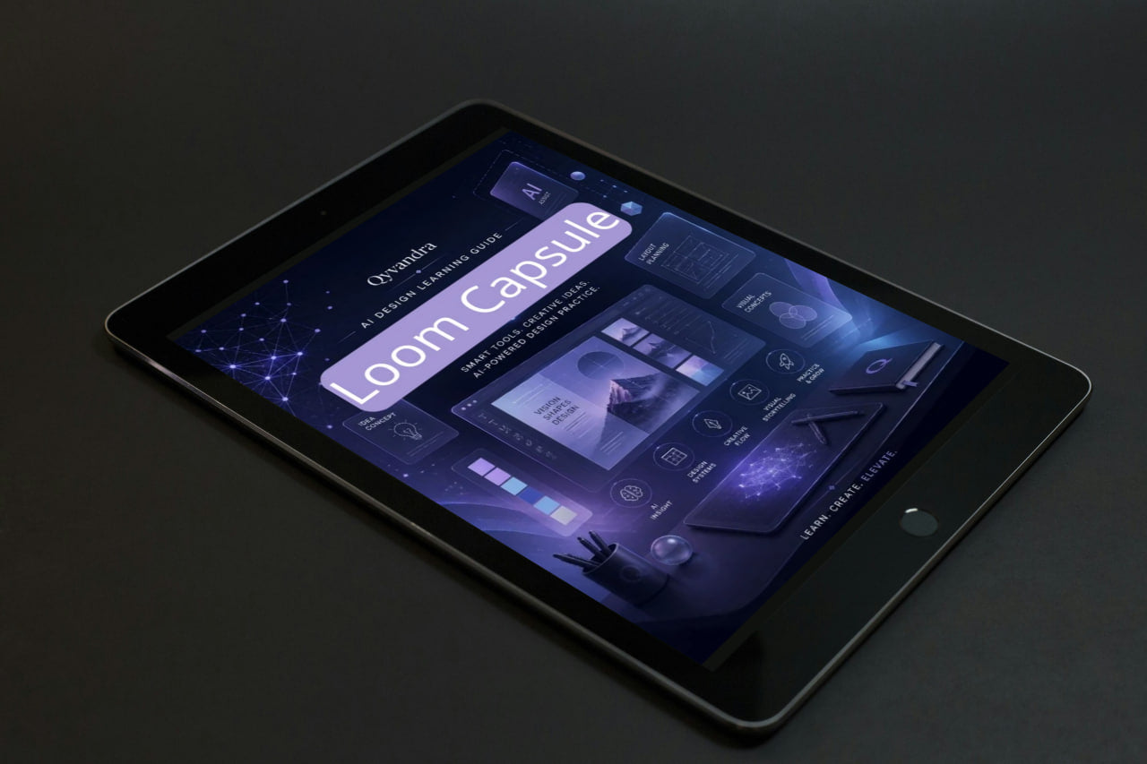 Tablet displaying a software interface on a dark background